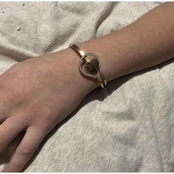 .	“Tree of Life 18k Gold Plated Stainless Steel CZ Bangle” ' - Picture 9 of 16